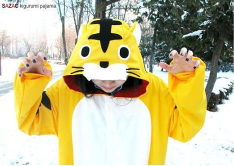Coral velvet thick Siamese tiger pajamas men and women couple in autumn and winter clothes at home
