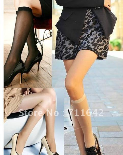 Core silk feeling stockings tube socks short silk stockings