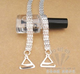 Corn chain silver diamond shoulder strap diamond underwear bra bandwidth