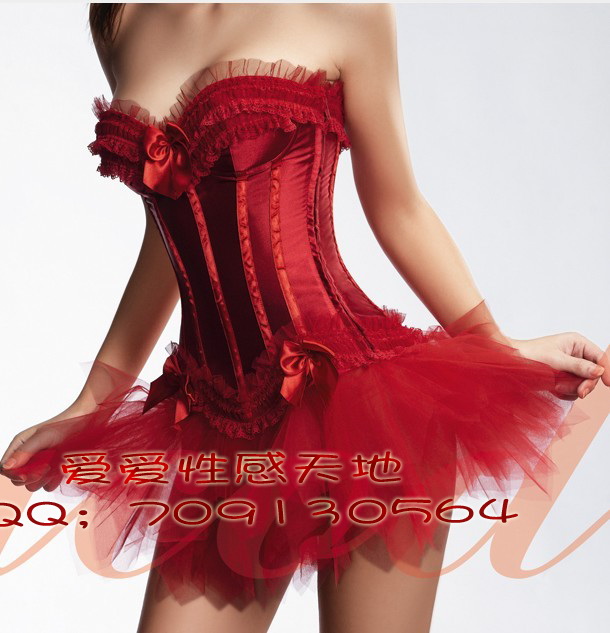 Corselets vest quality bone clothing luxury fashion royal shapewear red shaper short skirt 068