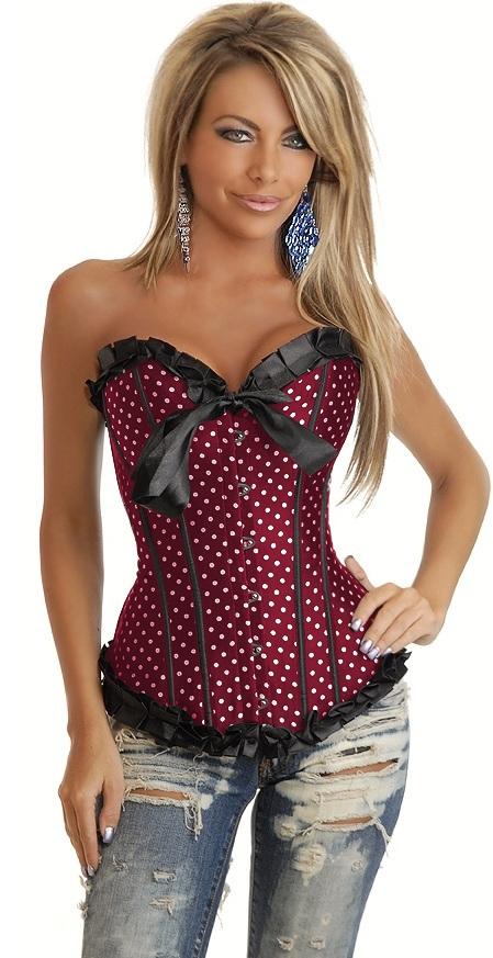 Corset dot royal shapewear sexy shaper corset vest red 1062