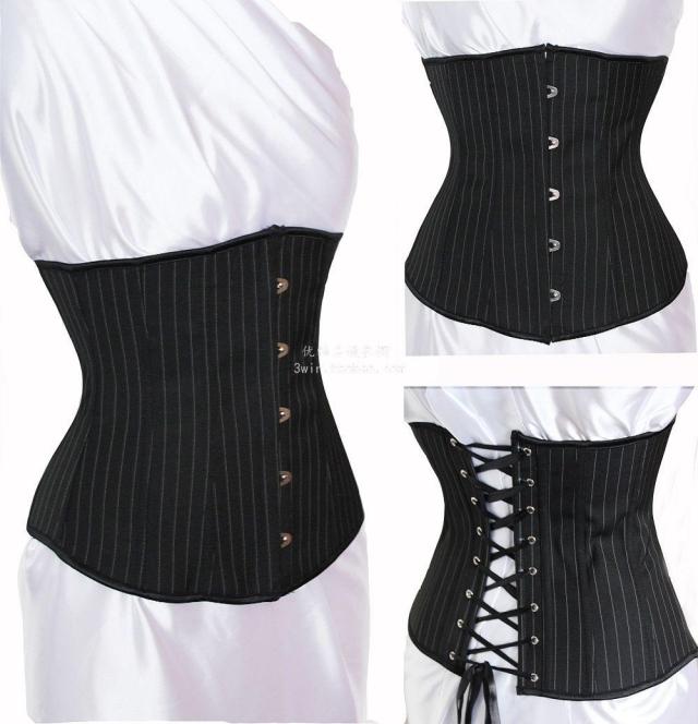 Corset fashion elegant stripe ol shaper waist abdomen drawing belt clip cummerbund formal dress basic