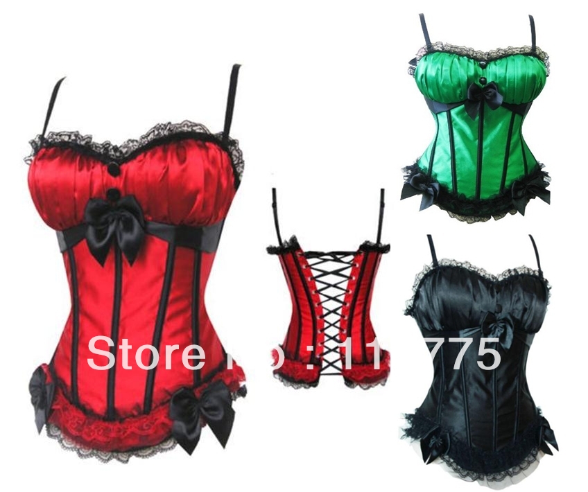 Corset fashion lace decoration shoulder strap underwear Lace Up  TOP G-string