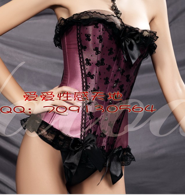 Corset fashion vest luxury royal shapewear deep pink sexy shaper 6020
