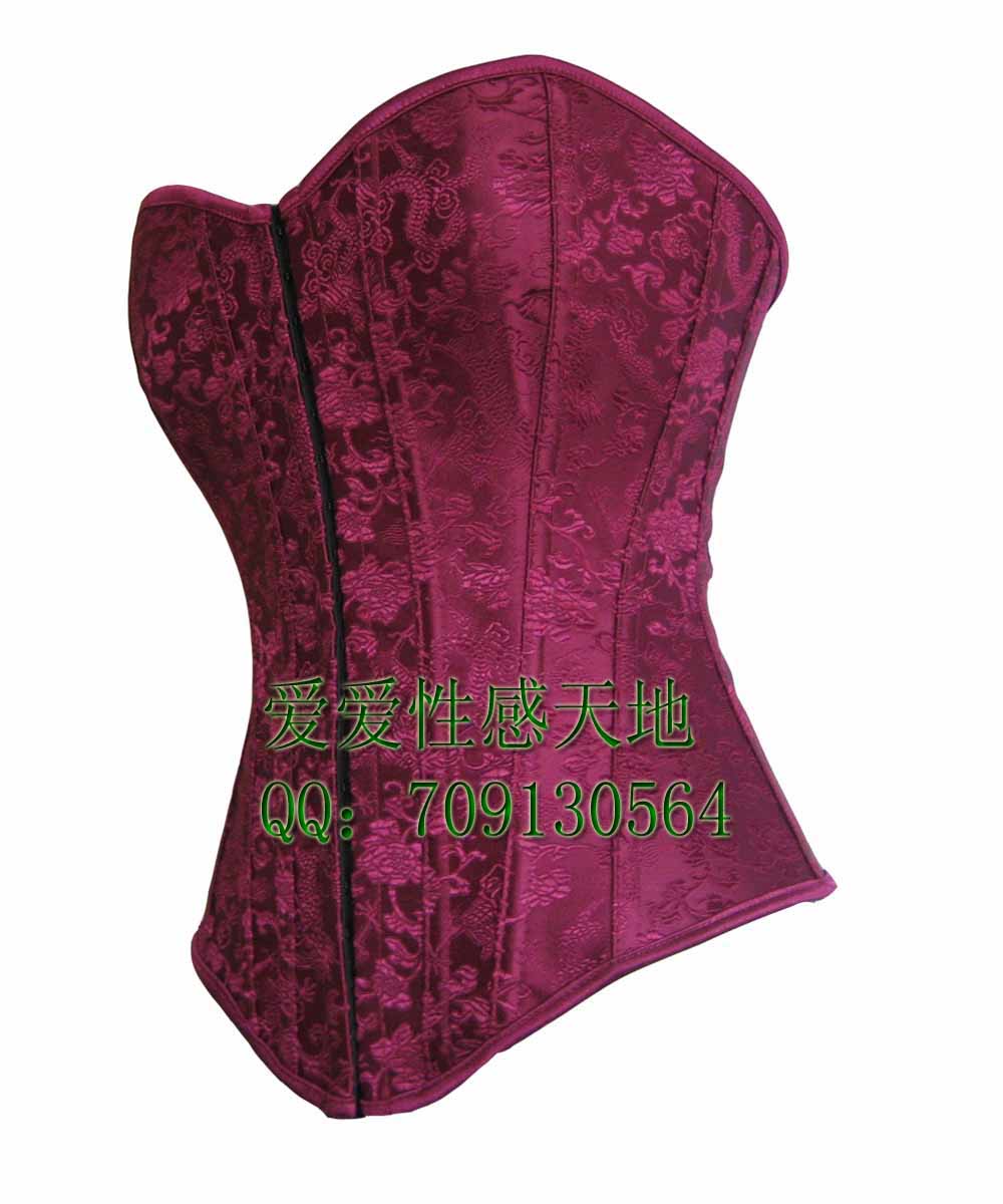 Corset quality royal shapewear chinese style sexy shaper corset vest Wine red