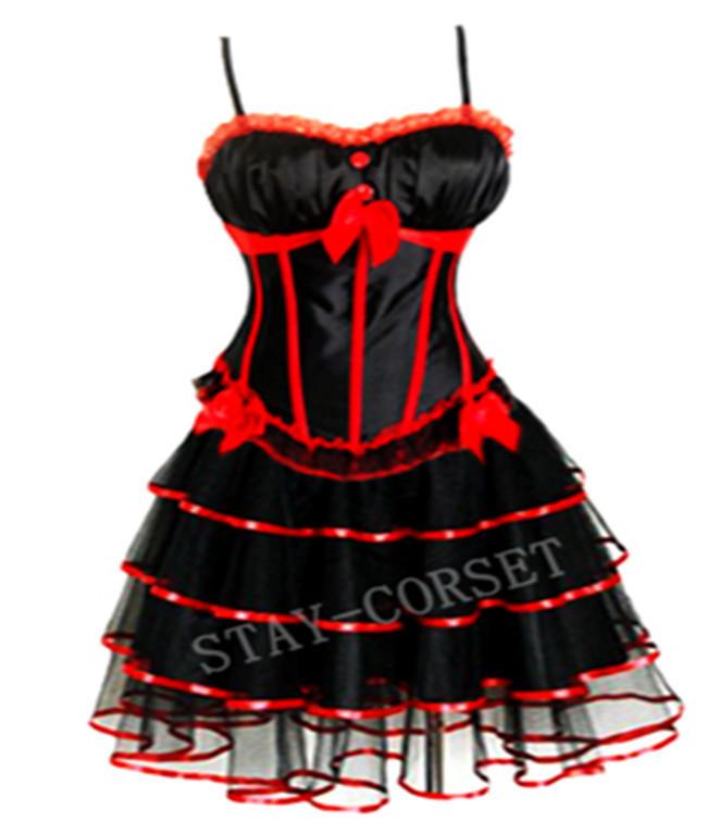 Corset royal corset cup shoulder strap banquet dance skirt sexy fashion stripe skirts