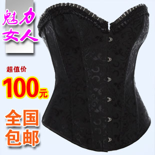 Corset royal shapewear body shaping vest abdomen drawing push up full stsrhc basic black plastotype