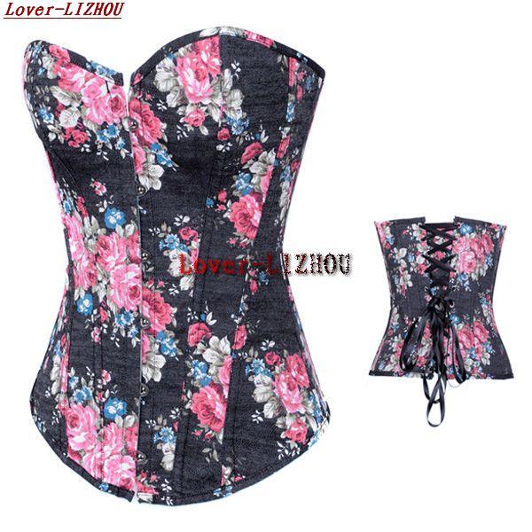 Corset shaper shapewear black denim royal vest body shaping cummerbund