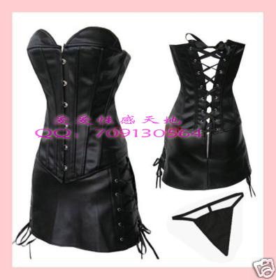 Corset tight vest leather royal shapewear leather sexy shaper k28