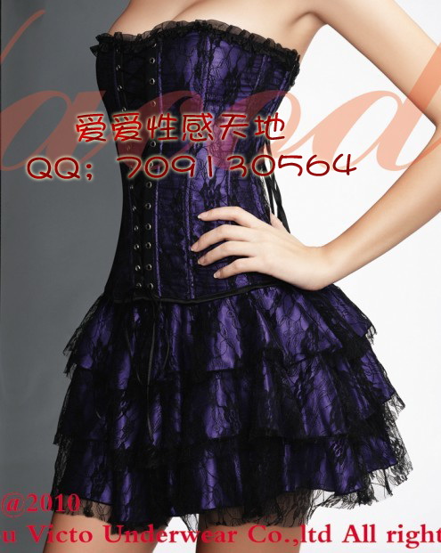 Corset tight vest luxury royal shapewear tiebelt purple split sexy shaper 2162