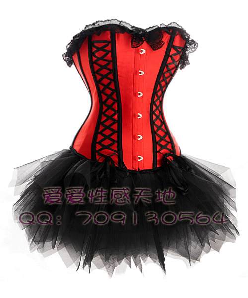 Corset vest quality royal shapewear shaper shapewear short skirt red 2106