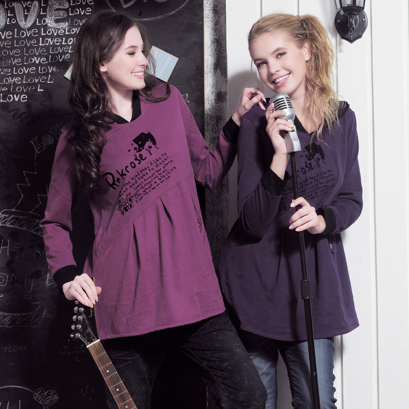 cotton cb16 maternity clothing cartoon casual sweatshirt maternity top