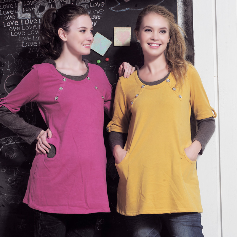 cotton cb42 maternity clothing cartoon casual sweatshirt maternity top