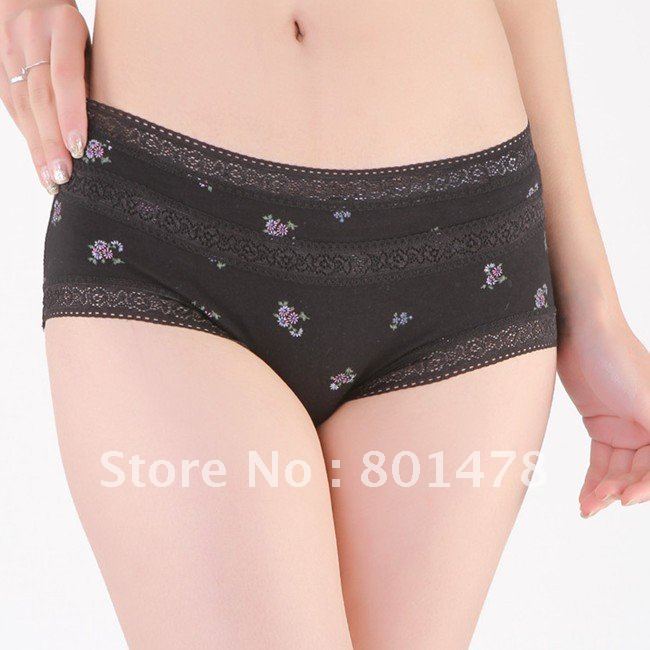 Cotton Female Body Floral lace panties 106