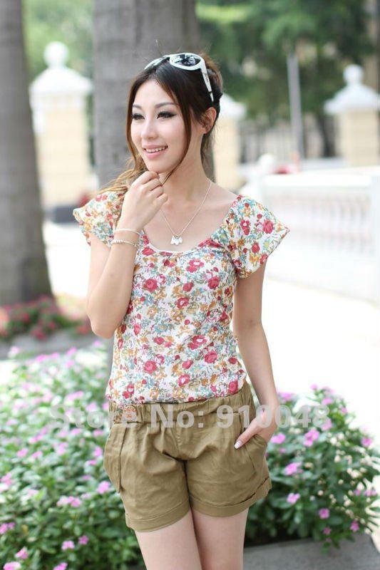 cotton jumpsuit / Floral  overall / joined bodies clothing / wholesale & retail / free shipping