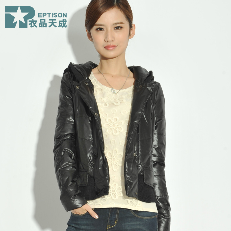 Cotton-padded jacket women outerwear 2012 winter women's with a hood wadded jacket female short design mf003