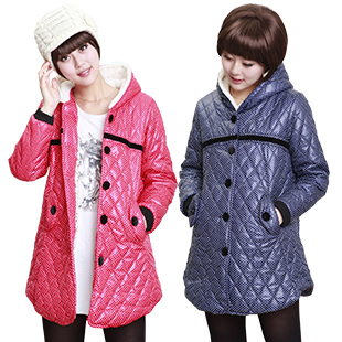 Cotton-padded maternity cotton-padded jacket dot shiny maternity wadded jacket winter maternity clothing cotton-padded jacket