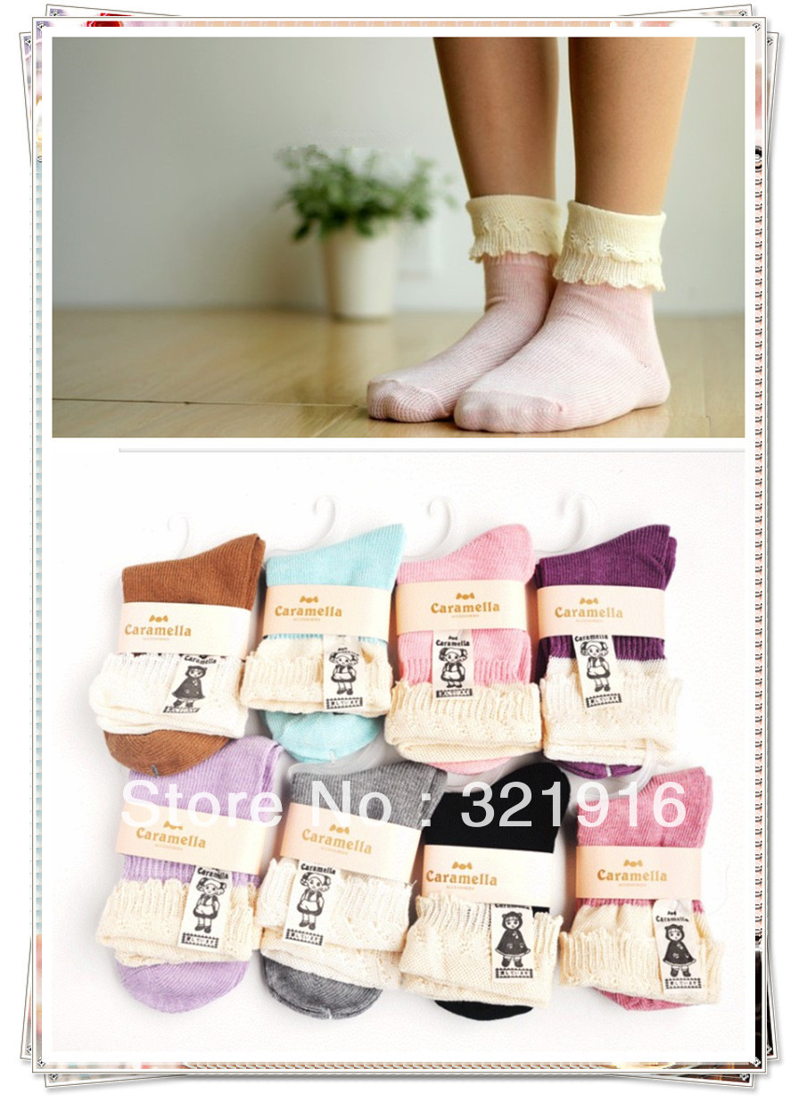 cotton socks fashion socks free shipping  best  selling  frill socks wholesale  price  12 prs  pack  mix colours women socks