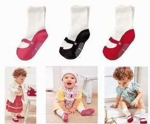 Cotton socks shoe children all-match socks ballet socks slip-resistant rubber socks
