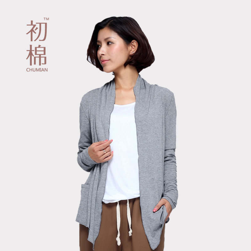 Cotton spring female long-sleeve wool sweater Women casual cape cotton cardigan s6298