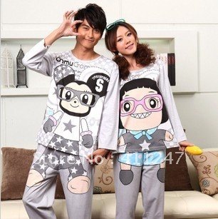 Couple lovely pajamas/men's pajamas/women pajamas(two pieces)