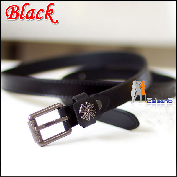 Cow-leather Lady Korean wild  knotted decorative retro leather thin belt female models R1311