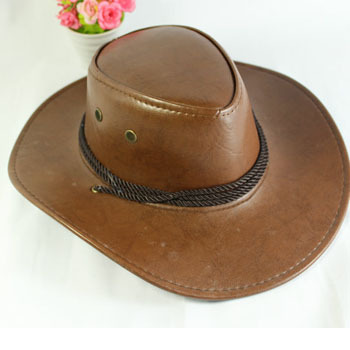 Cowboy hat leather cowboy hat outdoor cap three-color