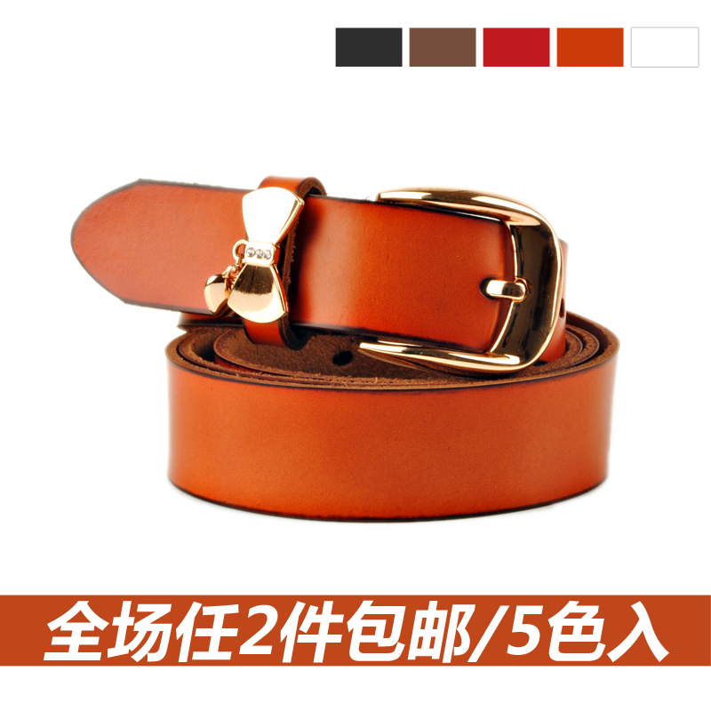 Cowhide belt women's casual genuine leather fashion all-match women's pin buckle strap female