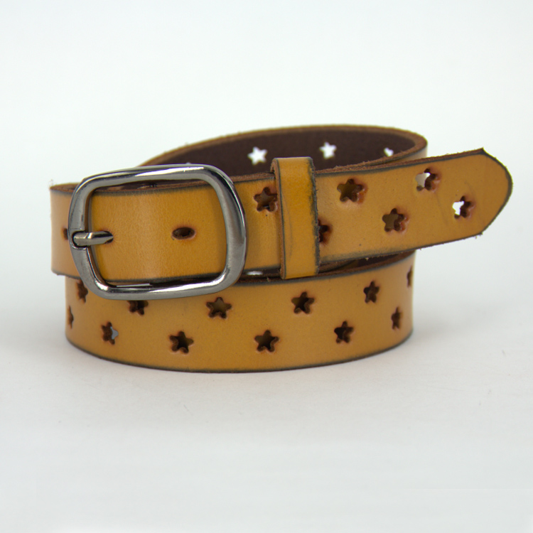 Cowhide belt women's female cutout vintage genuine leather strap belt Jeans belt free shipping