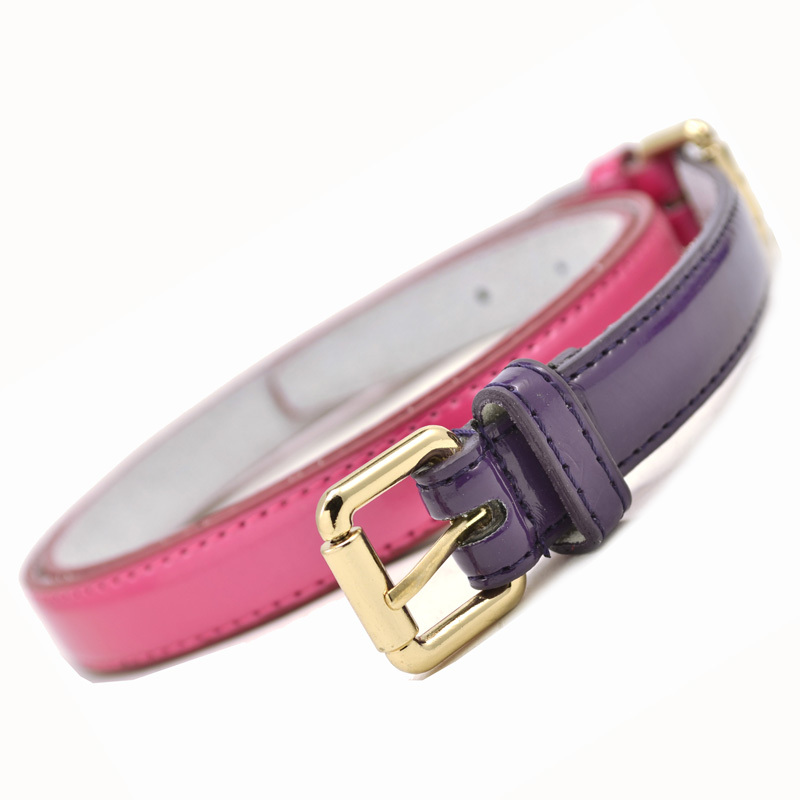 Cowhide bottom all-match women's colorant match thin belt female japanned leather candy color strap female