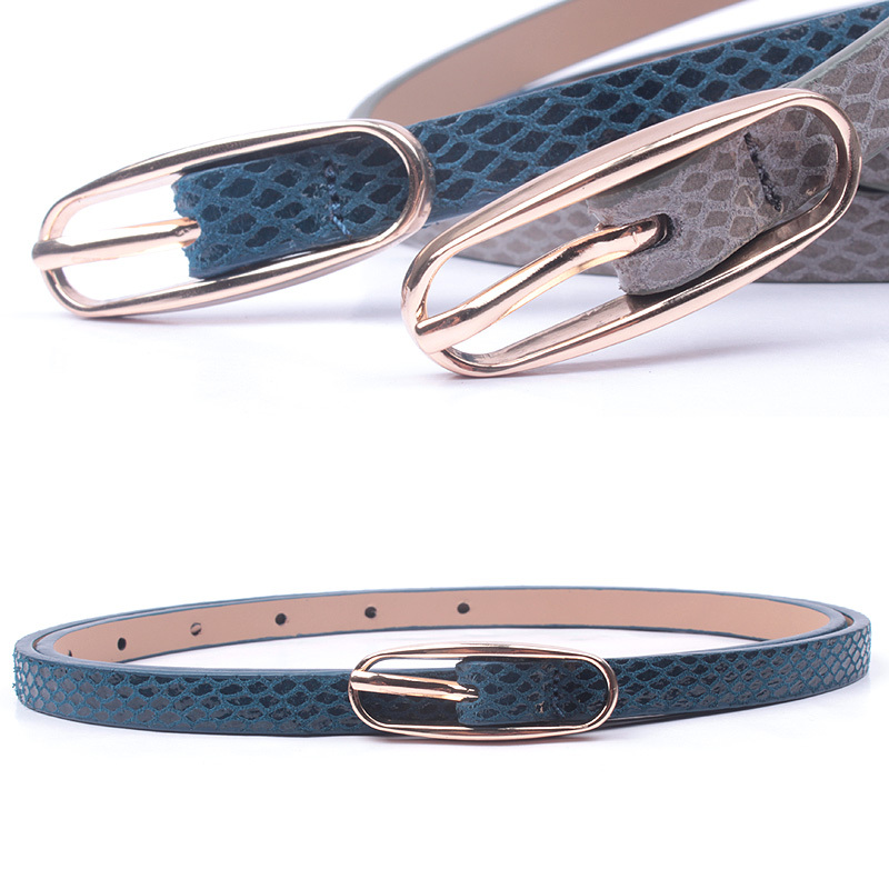Cowhide decoration strap serpentine pattern thin belt female belt all-match fashionable casual genuine leather belt female