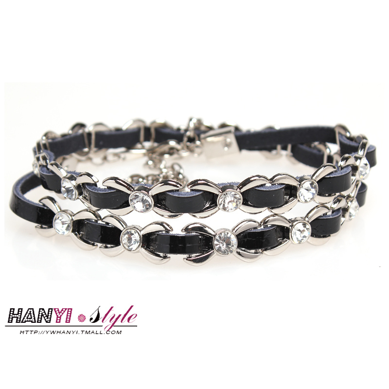 Cowhide rhinestone belly chain female all-match women's thin belt fashion decoration belt genuine leather