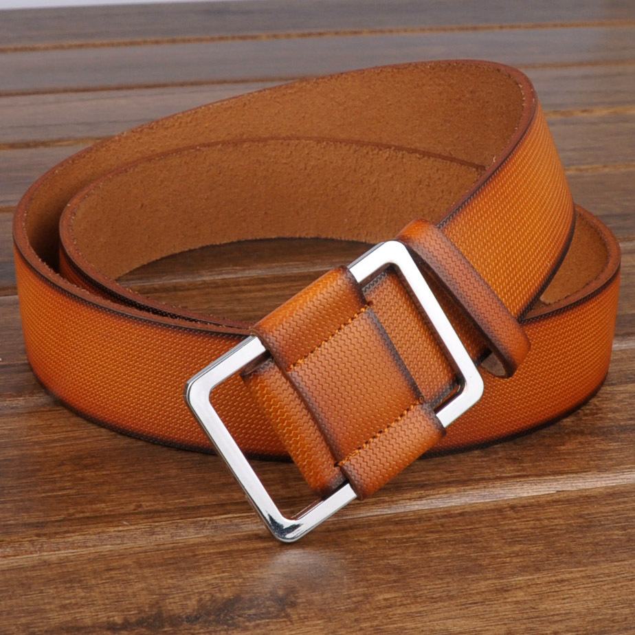 Cowhide smooth buckle casual genuine leather women's general strap belt