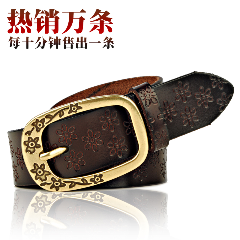 Cowhide strap Women lengthen belt female fashion all-match vintage women's strap genuine leather