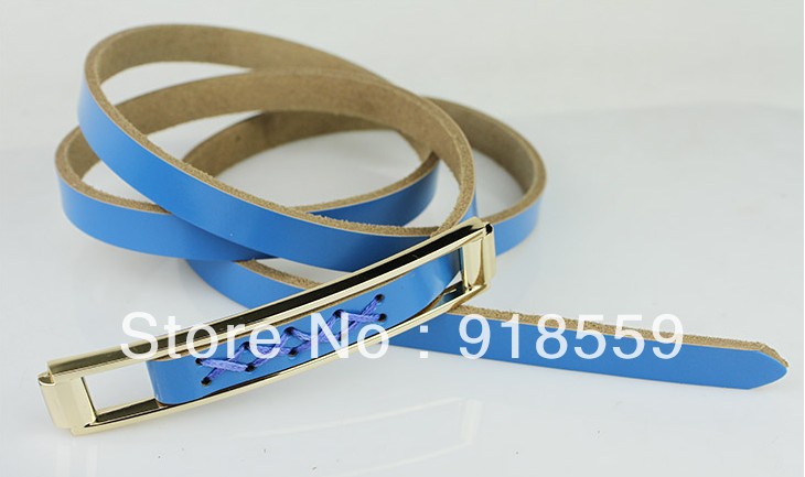 Cowhide women's thin belt decoration genuine leather tieclasps strap Women all-match women's strap