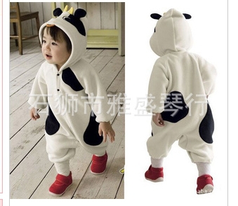 Cows model dress cute animal modelling baby climb clothes ha jumpsuit climb clothes