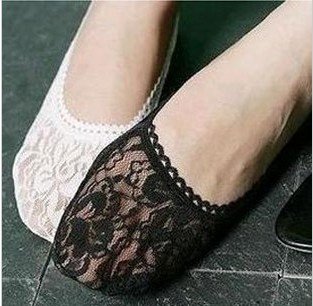 [CPA Free Shipping] Wholesale Fashion Ladies Cotton Invisible Lace No Show / Short Socks 40 pair/lot (SM-08)