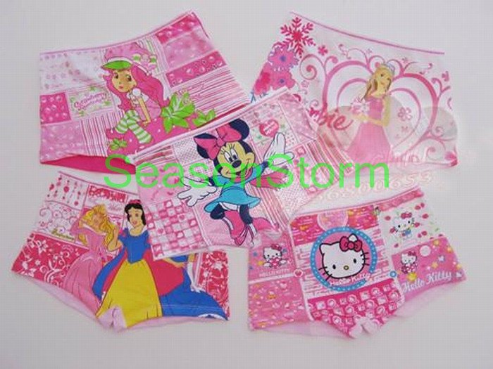 [CPA Free Shipping] Wholesale Girls Cute Cartoon Cotton Boxer Short Mixed Style 20pcs/lot  (SY-59)
