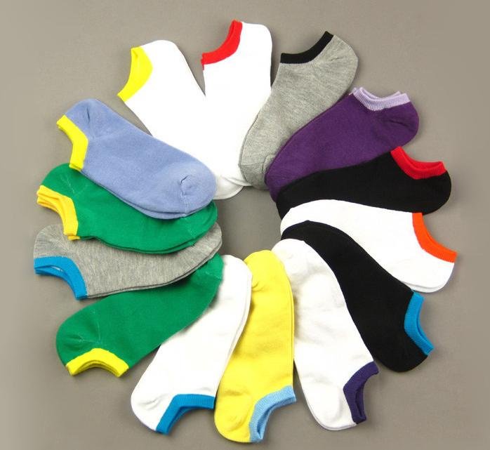 [CPA Free Shipping] Wholesale Womens Combed Cotton Sport Socks / Fashion Multi-Color  Unisex No Show  (SM-20)