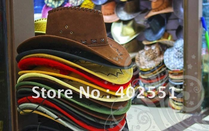 [CPA] Wholesale Mans Cowboy Hat / Multi-Color Hard Cowboy Cap 24pcs/lot (YE-24)
