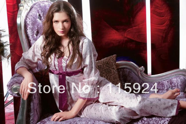 CPAM 2012 sexy autumn women's silk long-sleeved Pajamas suit promotions size M L XL 9905