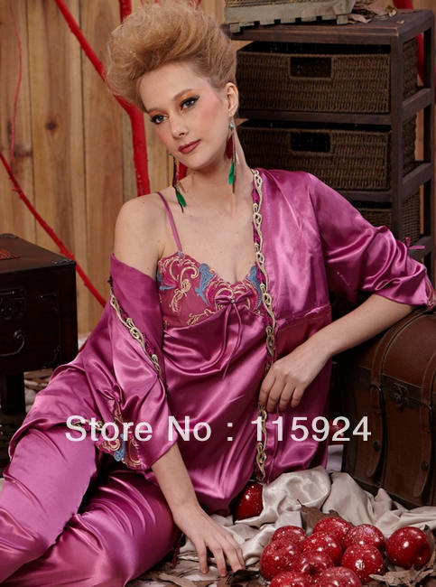 CPAM Silk pajama Sexy pajamas Drop shipping Comfortable noble Purple Green Free size #855