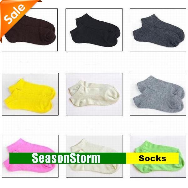 [CPAP Free Shipping] Wholesale Coloful Cotton Ladies Casual Short Socks / Fashion No Show 200pcs/lot (SM-05P)