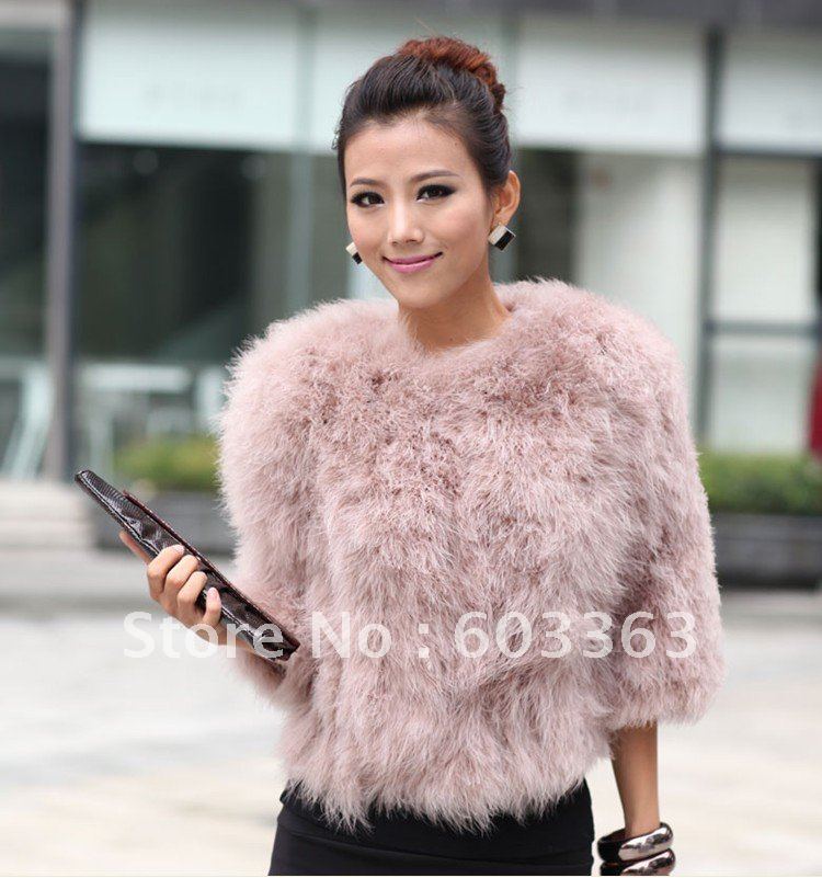 crazy special 99.99usd free shipping 2012 women's fation ostrich hair  fur Shawl fur coat,chance limited 5 discount S M L XL XXL