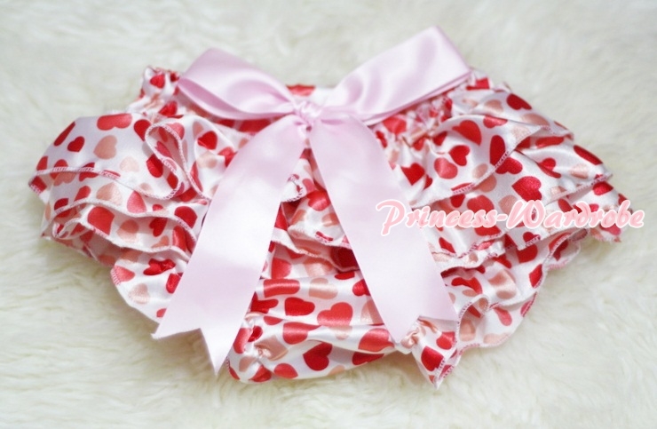 Cream White Heart Layer Panties Bloomers with Cute Big Bow MABC111