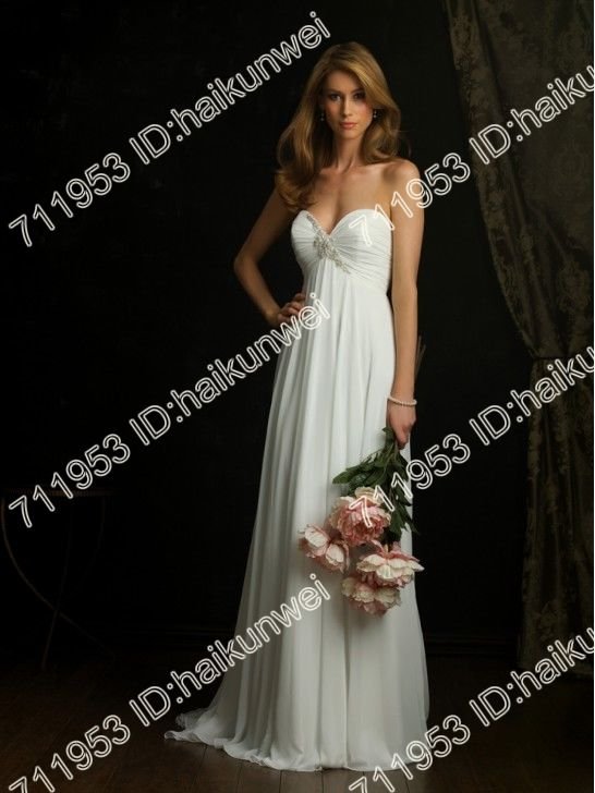 Crepe Chiffon Column Sweetheart Sleeveless Wedding Dress with