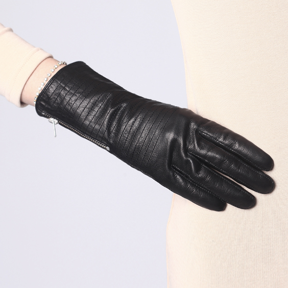 Crievn 2012 new arrival autumn and winter thermal genuine leather sheepskin gloves female