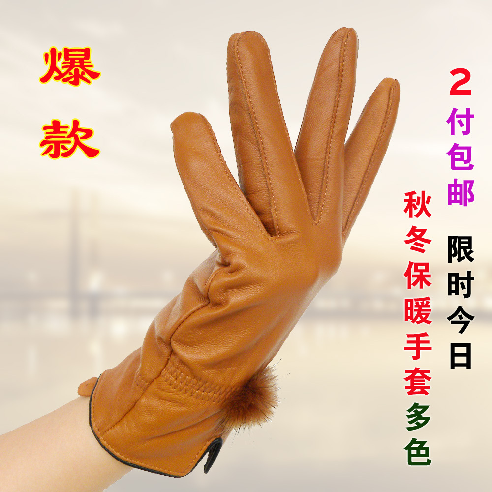 Crocodile genuine leather gloves women's winter fashion thermal sheepskin gloves FREE SHIPPING