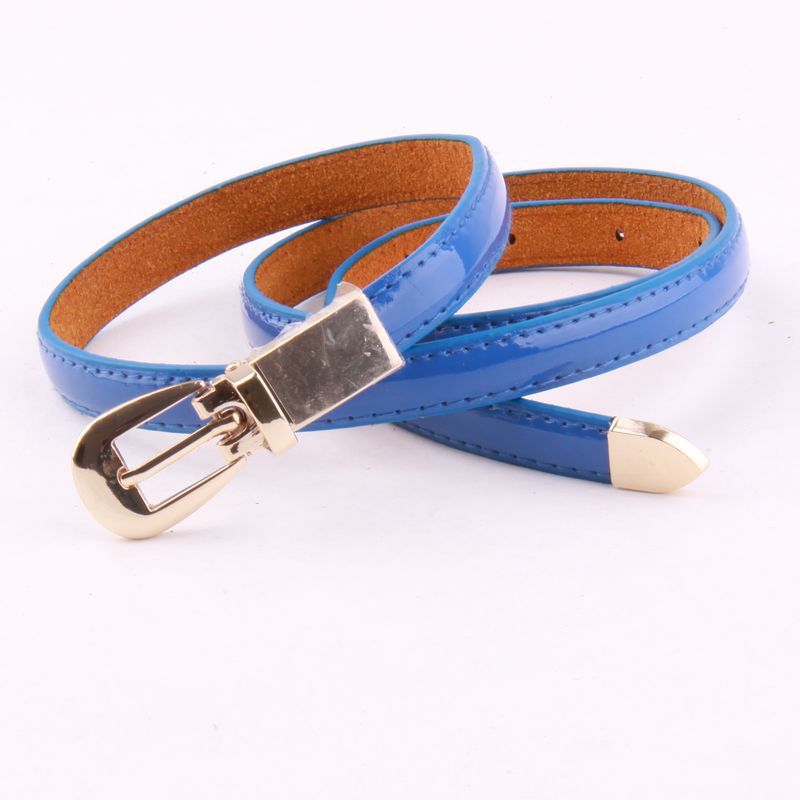Cronyism fashion all-match women's japanned leather thin belt candy color belt strap fashion zonula female