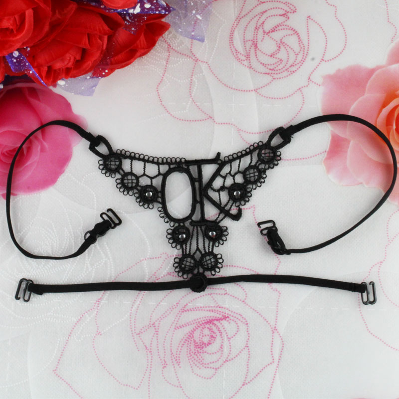 Cross rhinestone behind ok shoulder strap lingerie shoulder strap pectoral girdle